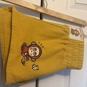 RARE Sanrio Monkichi x Dumbgood Puff Print Gold Boxing Shorts